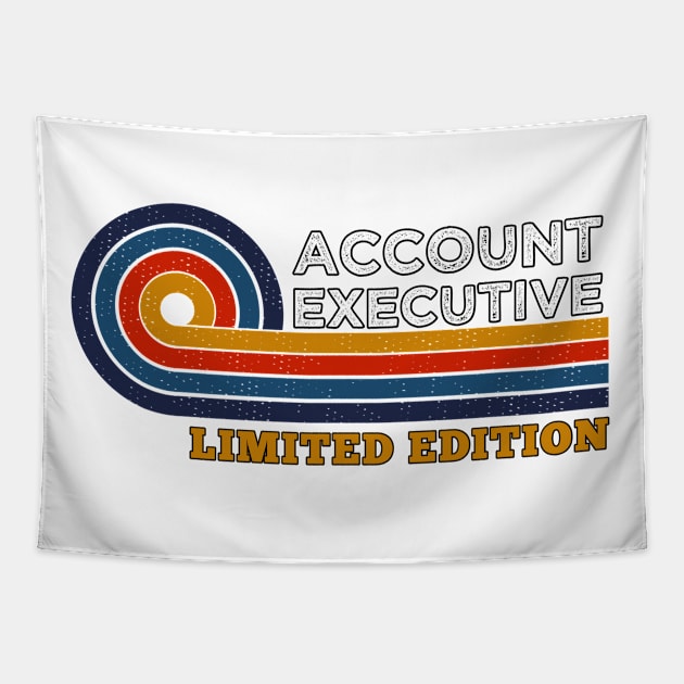 Funny Retro Vintage Sunset Account Executive Design  Gift Ideas Humor Tapestry by Arda