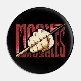 Mashle Magic and Muscles Mash Fist x Wand Cool Streetwear Red Graffiti with White Outline Pin