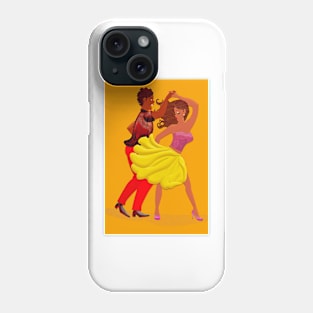 Cuban salsa dancers - Paper cut art Phone Case