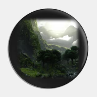 Beautiful landscape in the fog Pin