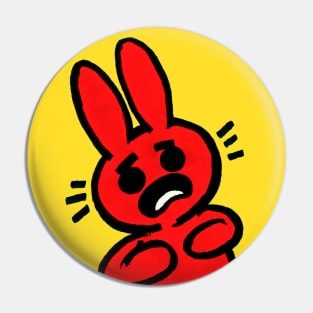 Scared Rabbit Pin