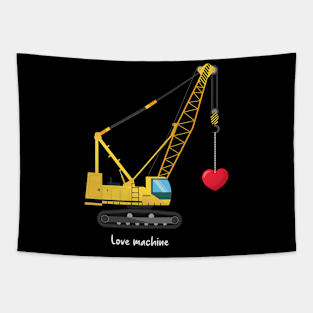 Construction Lifting Love Machines Valentine's Day Toddler Tapestry