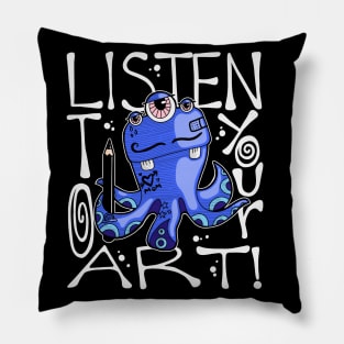 Listen to Your Art Monster with Colored Pencil Pillow