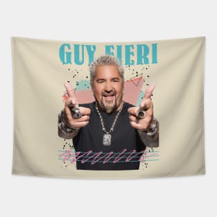 Retro Vintage Guy Fieri Fan Art Design Tapestry
