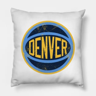 Denver Retro Ball - White Pillow