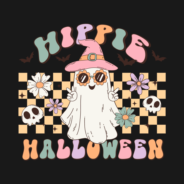Retro Halloween Hippie Halloween by nickymax915