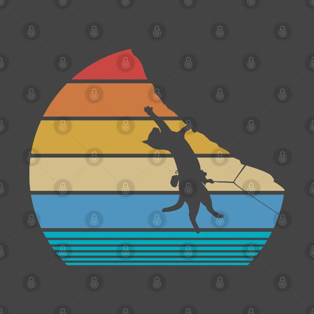 Retro Cat Climbing Meowtain Vintage Rock Climber by Blink_Imprints10