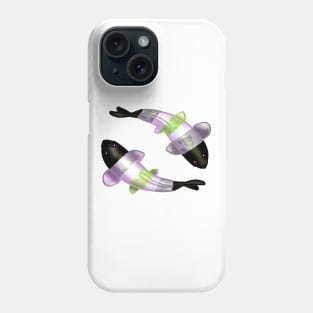 Agender LGBTQ Koi Fish Phone Case