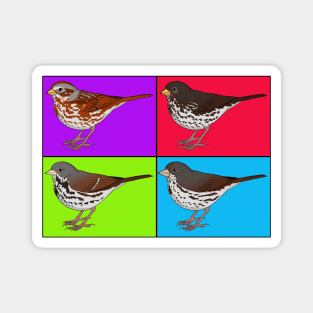 Warhol Birds - Fox Sparrow Magnet