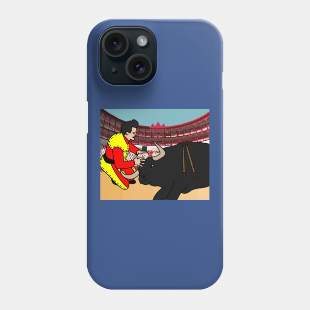 Arena Bullfight Torero Bull Phone Case by flofin