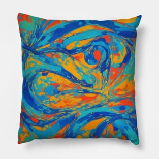 Aqua Abstraction Pillow