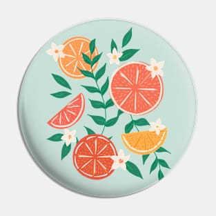 Citrus on Mint Pin