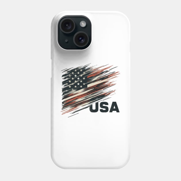 Usa Flag Phone Case by Vehicles-Art
