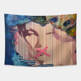 Spray Painting Colorful Chihuahua CollageArt Tapestry