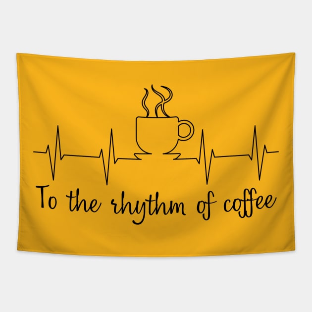 To the rhythm of coffee Tapestry by Art-Julia