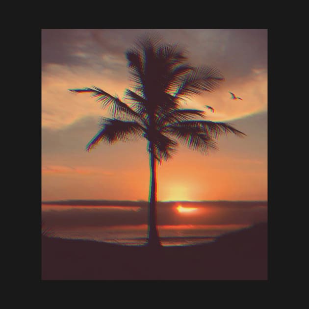 sunset beach by elhlaouistore