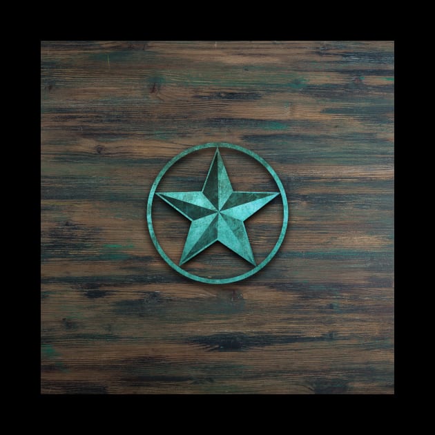 Blue Rustic Star by Jared S Davies