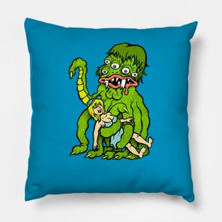 Sea Monster & Blonde Girl Pillow