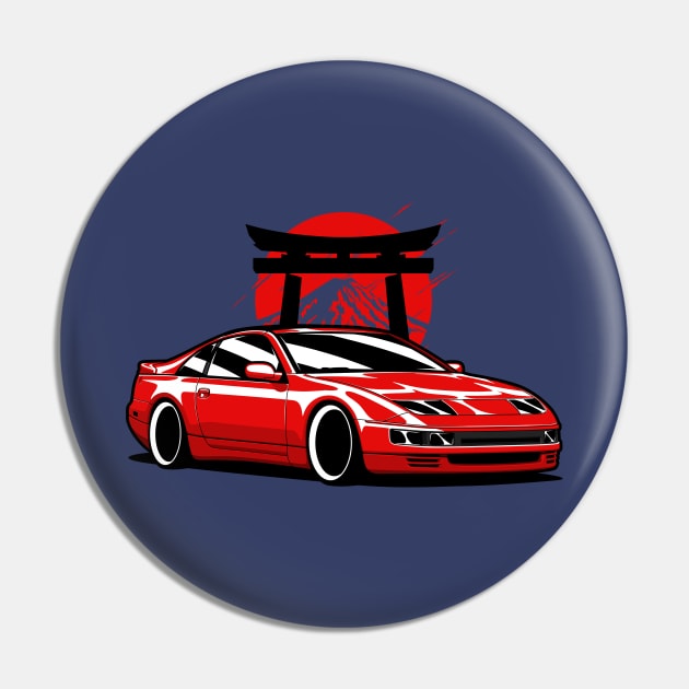 Red 300ZX Mountain Pin by KaroCars