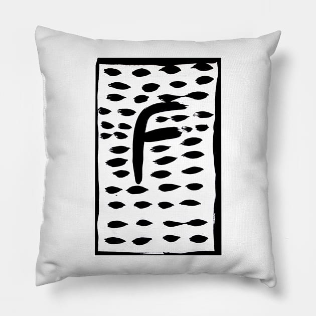 The letter F Pillow by the_spiritual_view