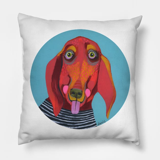 Dog Pillow by jenniferdavisart