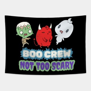 Retro Vintage Halloween. The Little Boo Crew. Not Too Scary Style Tapestry