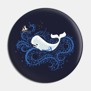 Great White Whale Pin