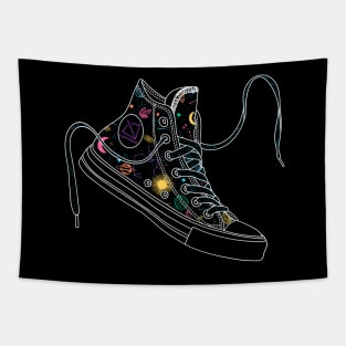 Sagittarius high tops - Pastel &amp; black Tapestry