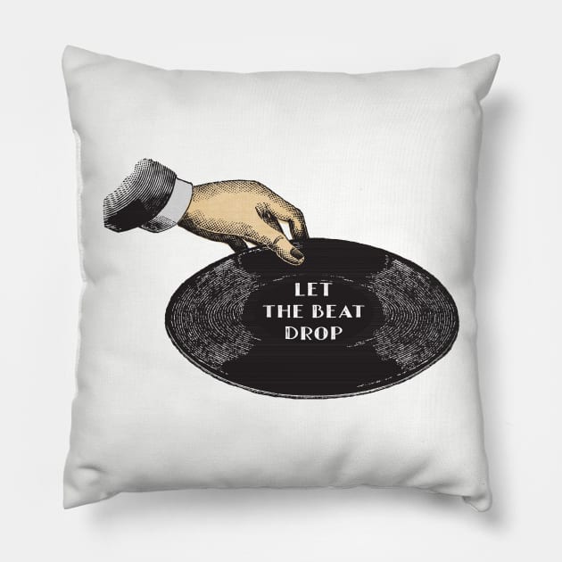 Let the Beat Drop Pillow by LittleBunnySunshine