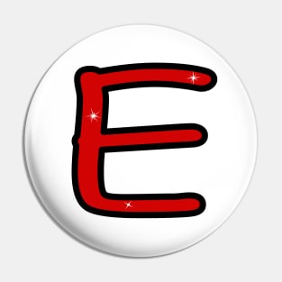 Letter E. Name with letter E. Personalized gift. Abbreviation. Abbreviation. Lettering Pin