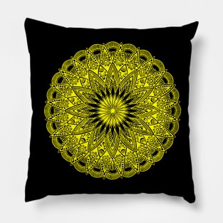 Mandala (yellow) Pillow