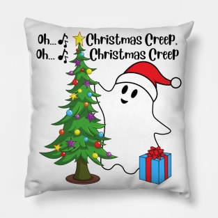 Oh, Christmas Creep (tree) Holiday Winter Ghost Pillow