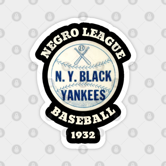 The NY Black Yankees Negro League Baseball Magnet by UrbanLifeApparel