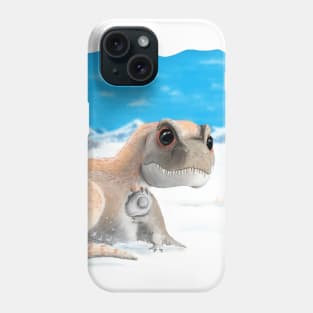 T-rex winter puppy hug Phone Case