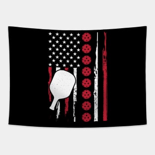 Pickleball American Flag Tapestry