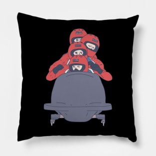 Bobsledding - Sledding Team - Winter Games Pillow