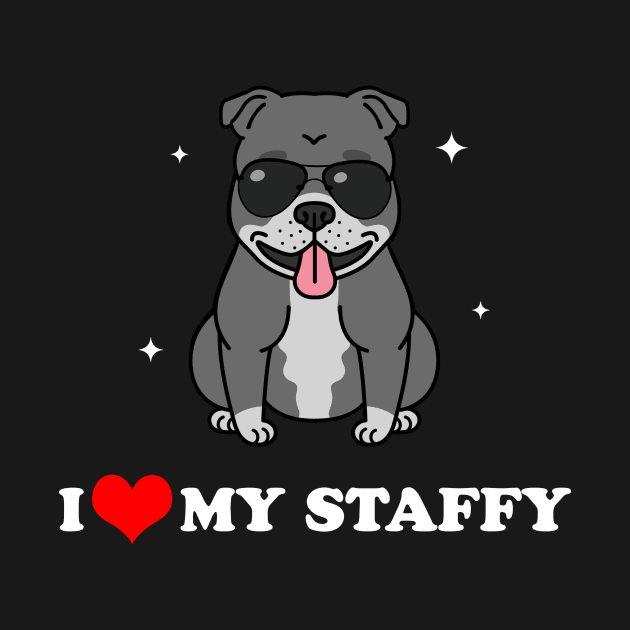 I Love My Staffy by Dog Lovers Store