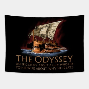 Ancient Greek Epic Poem Mythology - The Odyssey - Trojan War Tapestry