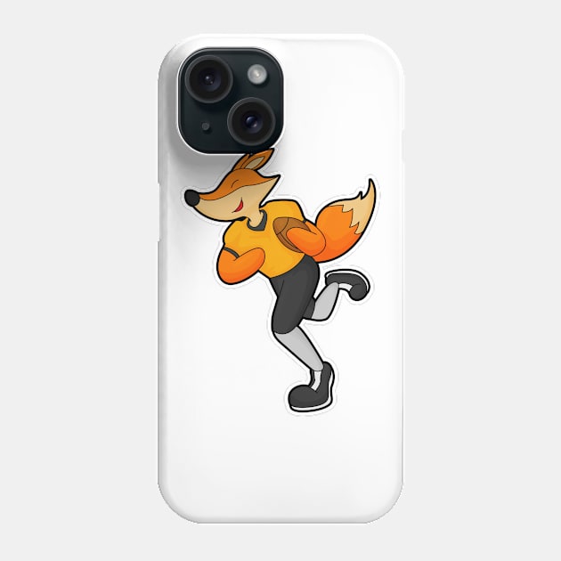 Fox as Football player with Football Phone Case by Markus Schnabel