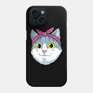 Cat with Ribbon Phone Case