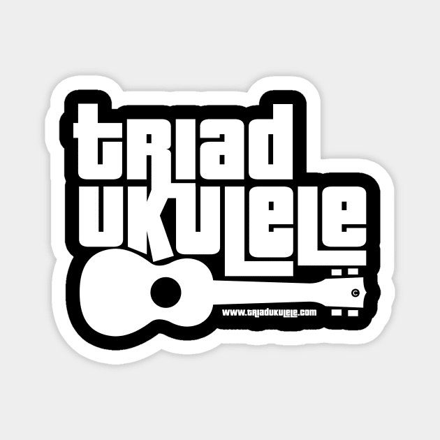 Triad Ukulele Logo White Magnet by Sara Howard