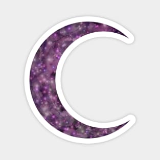 Galaxy Crescent Moon - Crescent Moon Facing Right - Galaxy Waning Crescent Magnet