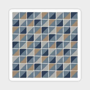 Geometric pattern in natural shades Magnet