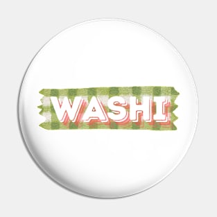 Green Washi Tape Pin