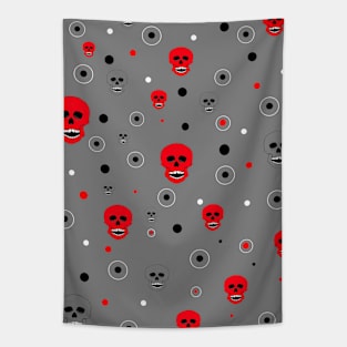 Red Skulls Tapestry