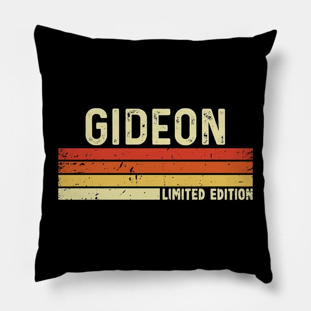 Gideon First Name Vintage Retro Gift For Gideon Pillow by CoolDesignsDz