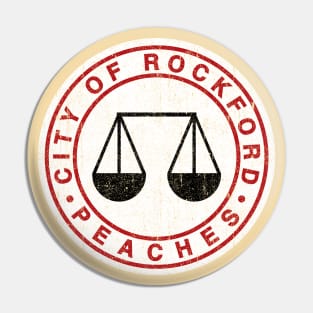 Rockford Peaches Baseball Jersey Pin