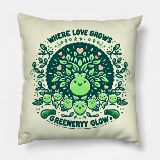 greenery glow Pillow