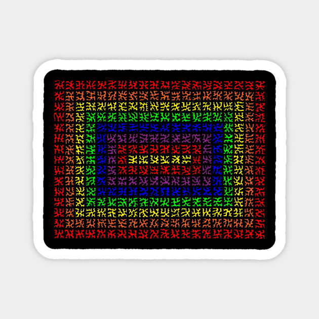 Rainbow Rectangle Pattern Magnet by NightserFineArts