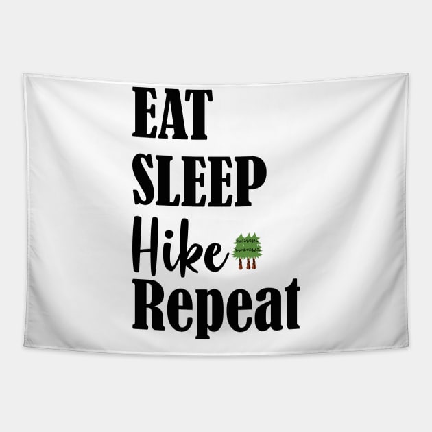 eat sleep hike repeat Tapestry by love shop store